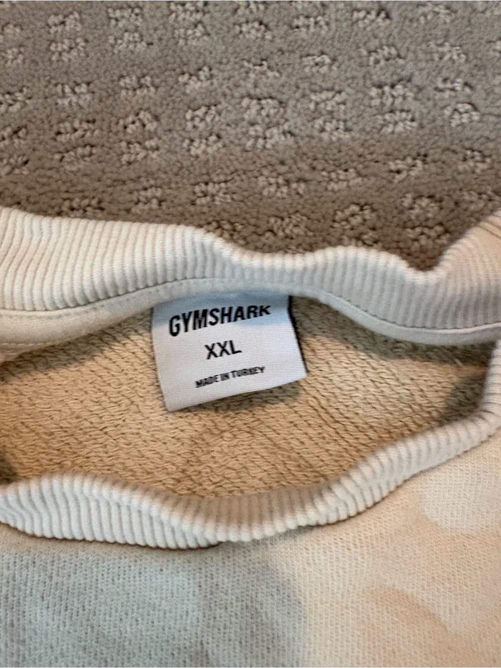 Gymshark Oat White Relaxed fit sweatshirt Size XXL - Picture 3 of 4